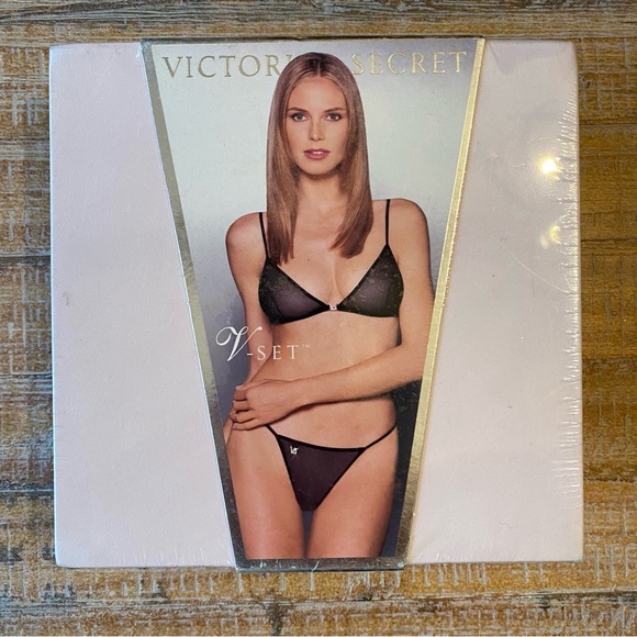 Victoria's Secret Other - VICTORIA’S SECRET V-Set Sealed Box Bra & Thong Set Rhinestone Mesh Medium
